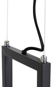 Smart hanglamp zwart met rek incl. 4 Wifi GU10 - Cage Rack