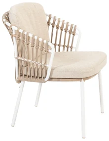 Tuinstoel Aluminium/wicker Taupe-naturel-bruin 4 Seasons Outdoor Dalias
