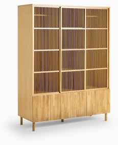 Kast van eikenhout en fineer, 6 deuren, Bilbao