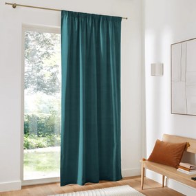 Gordijn in fluweel met aangerimpeld biesje, Velvet