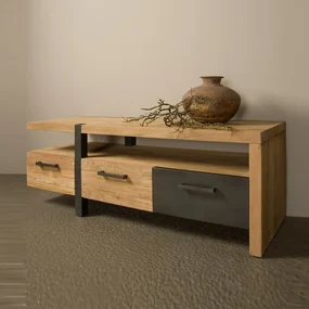 Tower Living Teakhouten Tv-meubel Lucca - 145x40x55cm.