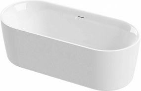 Ben Vana vrijstaand bad 180x80cm glans wit incl. afvoer met overloop