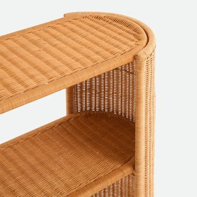 Wandtafel van gevlochten rotan, met twee bladen, JOEMA