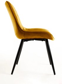 Set van 4 Lene Fluwelen Stoelen