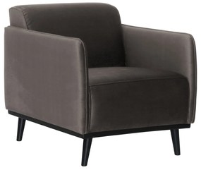 BePureHome Statement Fluwelen Fauteuil Met Arm Taupe