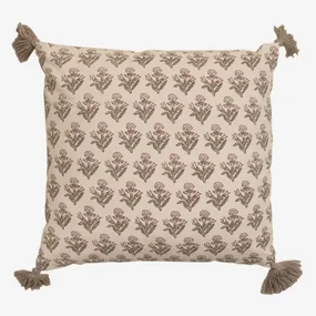 Vierkant Katoenen Kussen (45x45 Cm) Heitor Beige – Crème - Sklum