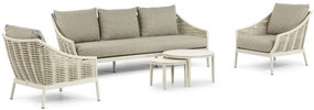 Stoel en Bank Loungeset 5 personen Aluminium/Wicker Taupe Apple Bee Milou/Ibiza