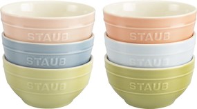 Staub Ceramique 12 cm / 6-delig, Kommenset macaron, Gemengde kleuren - Ceramique - Staub