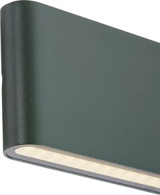 Moderne buiten wandlamp donker groen 17,5cm incl. LED IP65 - Batt