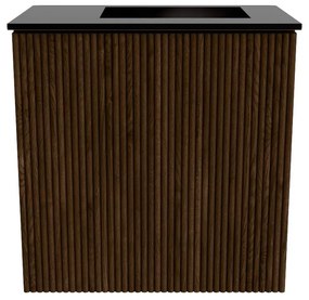 Mondiaz Joya 40cm toiletmeubel walnut met wastafel faye rechts zonder kraangat urban