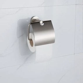 Fortifura Calvi - toiletrolhouder - met klep - Geborsteld RVS PVD (RVS) SW1183145
