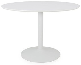 Tenzo Taco Witte Ronde Eettafel Trompetvoet - 110 X 110cm.