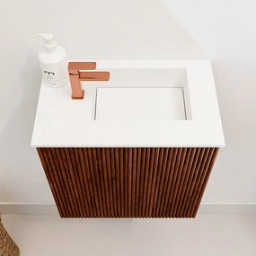 Mondiaz Joya 40cm toiletmeubel ruby met wastafel faye rechts 1 kraangat talc