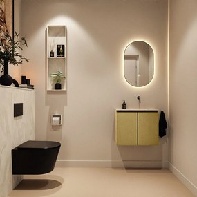 Mondiaz Ture DLux toiletmeubel 60cm oro met wastafel ostra rechts zonder kraangat