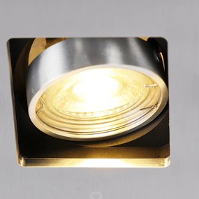 Set van 6 moderne inbouwspots aluminium draai- en kantelbaar GU10 50mm - Qure