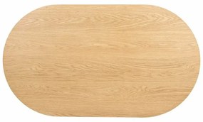 Richmond Interiors Belfort Ovale Salontafel Eiken Met Ribbels - 140 X 80cm.