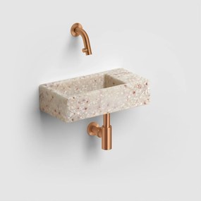 Clou Kaldur inbouw fonteinkraan 7.5cm brons geborsteld PVD