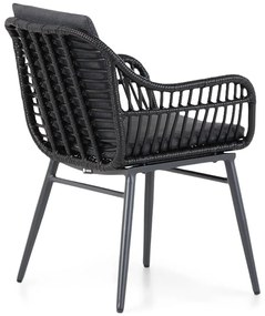 Tuinset 6 personen 240 cm Wicker Grijs Coco Coco Leonardo