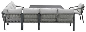 Garden Impressions Tarera lounge dining set 7-delig - donker grijs