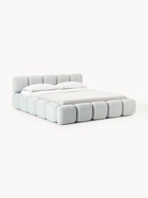 Gestoffeerd bouclé bed Tayla met opbergruimte