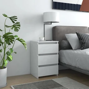vidaXL Nachtkastjes 2 st 40x35x62,5 cm spaanplaat wit