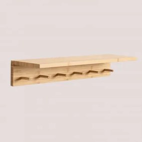 Wandkapstok Met Plank ↔︎ 60 Cm Van Bamboe Gari Natuurlijk - Sklum