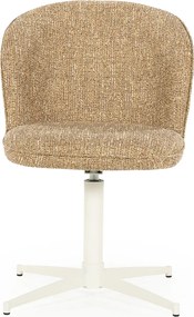 Eleonora Molly Draaibare Eetkamerstoel Mosterd Met Beige Poten