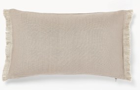 Linnen kussenhoes Luana met franjes