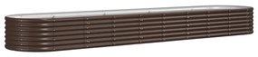 vidaXL Plantenbak 368x80x36 cm gepoedercoat staal bruin