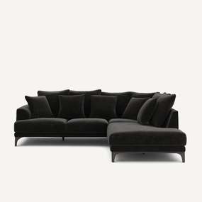 Hoekbank in chenille fluweel, ARMENTO