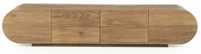 Eleonora King Ovaal Tv-meubel Mangohout 210 Cm - 210x40x43cm.