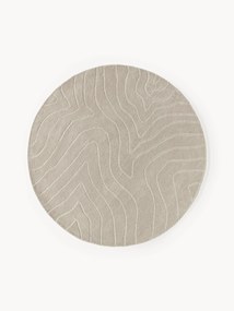 Rond handgetuft wollen vloerkleed Aaron