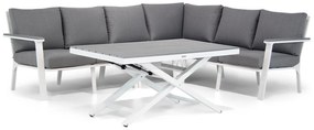 Hoek loungeset 6 personen Aluminium Wit  Lifestyle Garden Furniture Palazzo