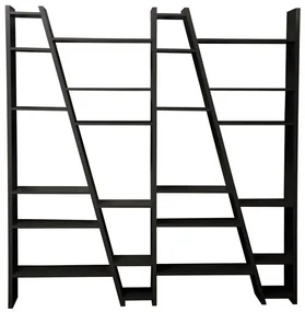 TemaHome Delta Schuine Wandkast 190 Cm Mat Zwart - 190x30x195cm.
