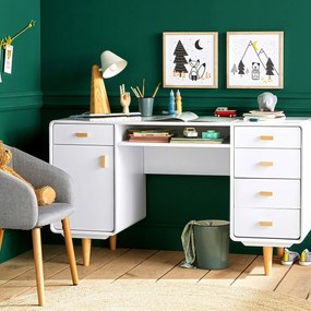 Taffellamp in essenhout en staalmetaal, Cotapi