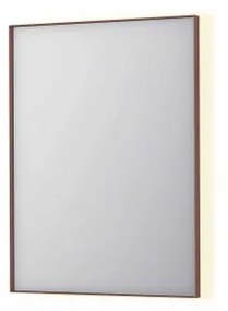 INK SP32 spiegel - 60x4x80cm rechthoek in stalen kader incl indir LED - verwarming - color changing - dimbaar en schakelaar - geborsteld koper 8410024
