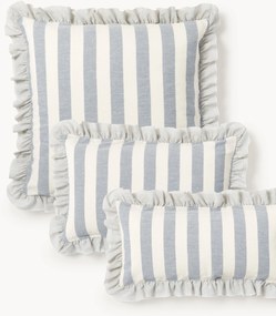 Kussenhoes met ruches Posie van linnen-katoen