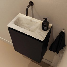 Mondiaz Ture DLux toiletmeubel 40cm urban met wastafel ostra links zonder kraangat