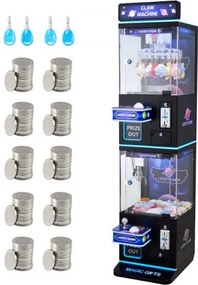 VEVOR grijpmachine, middelgroot, arcadespel met grijper en dubbele laag, licht en geluid, speelgoed snoepgrijper, prijzenautomaat, voor commerciële thuisbioscopen, zwart-paars
