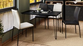 HAIRPIN zwart, loft tafel voor keuken, eetkamer en woonkamer