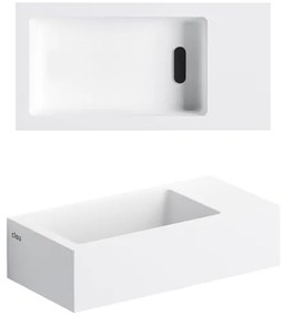 Clou Flush 3 fontein 36x18x9cm zonder kraangat aluite Wit mat CL/03.13031
