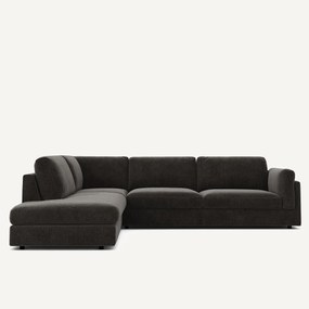 Omvormbare hoekbank, chenille fluweel, CÉSAR