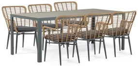 Tuinset 6 personen 200 cm Aluminium/Wicker Taupe De Laan Projects