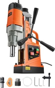 VEVOR boormachine, 1550 W, 50 mm boordiameter, 2922 lbf magnetische boormachine, 500 PRM, 10 snelheden, elektrische boormachine voor metalen oppervlakken, industrie en doe-het-zelf