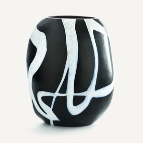 Handgeblazen glazen vaas, H26,5 cm, Neza