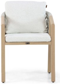 Tuinstoel Aluminium/rope Taupe-naturel-bruin Santika Indah