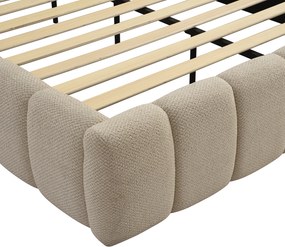 Teddy Boucle Bedframe Met Strepen 180 X 200 Cm