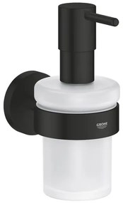 GROHE Start Zeepdispenser - met houder - mat glas - mat zwart 411952430
