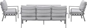 Garden Impressions Senja lounge dining set stoel-bank 4-delig taupe - valley sand