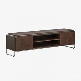 Altrex Tv-meubel Van Acaciahout En Roestvrij Staal Donker Acaciabruin & 160 X 40 Cm - Sklum
